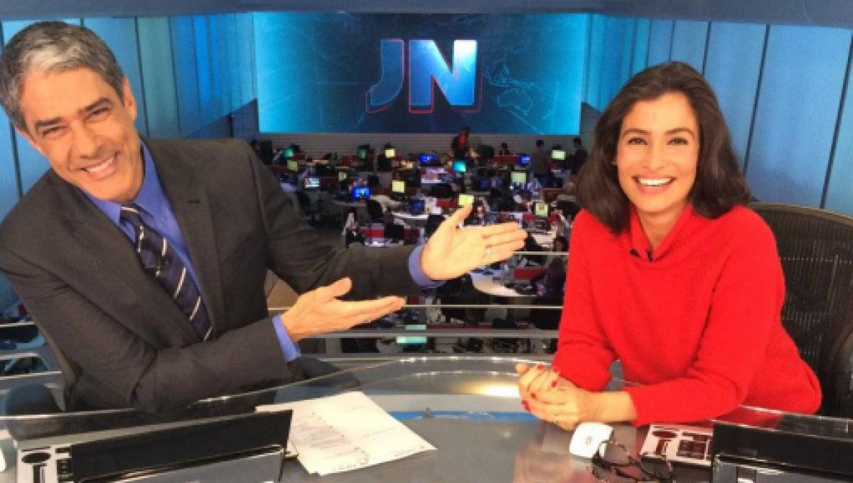 William Bonner e Renata Vasconcellos no Jornal Nacional (Foto: Reprodução)