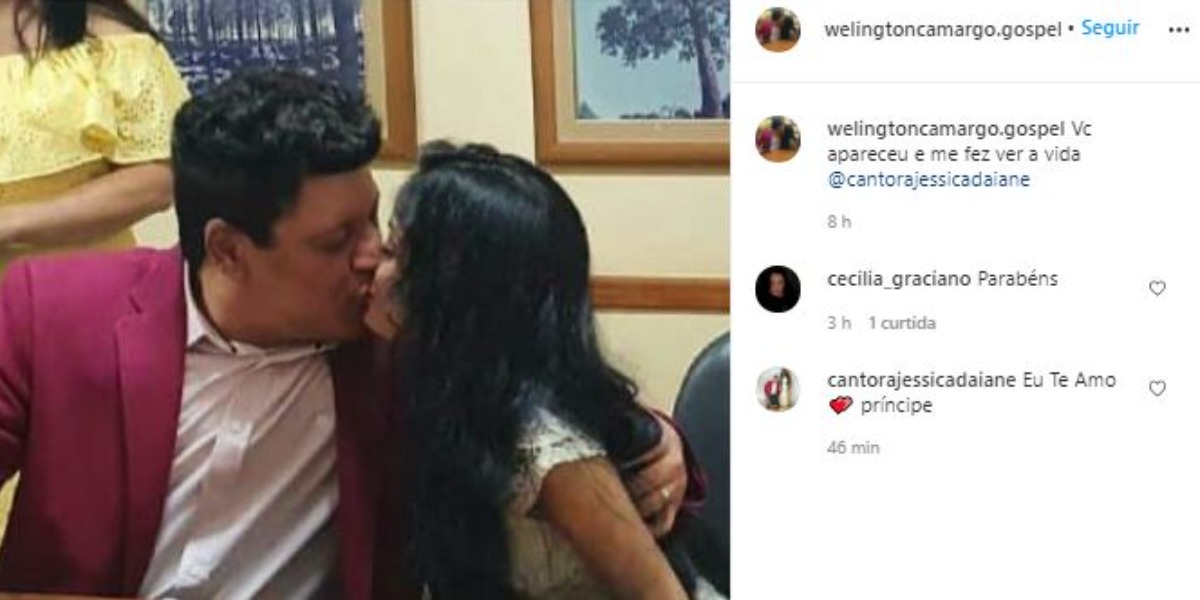 Welington Camargo se derreteu pela namorada após derrota (Foto: Reprodução/Instagram)