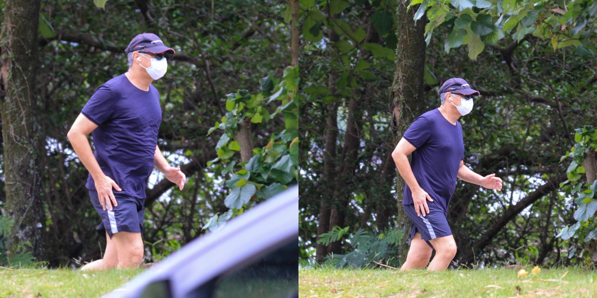 William Bonner na Lagoa Rodrigo de Freitas, no Rio de Janeiro (Foto: JC Pereira/AgNews)