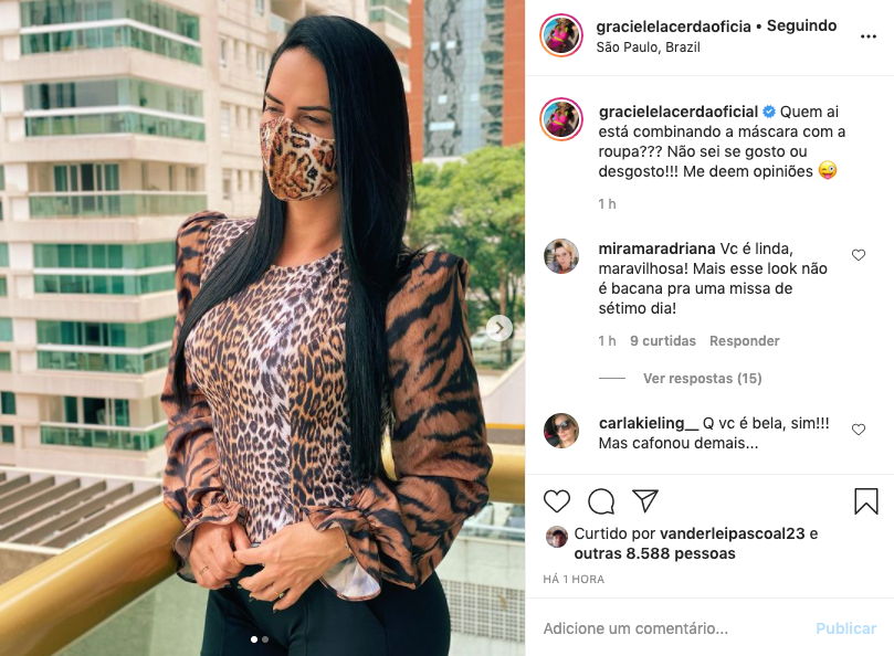 Graciele Lacerda foi criticada nas redes sociais (Foto: Reprodução / Instagram)