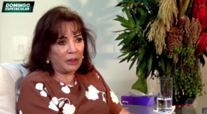 Íris Abravanel em entrevista ao Domingo Espetacular da Record sobre Silvio Santos (Foto reprodução)