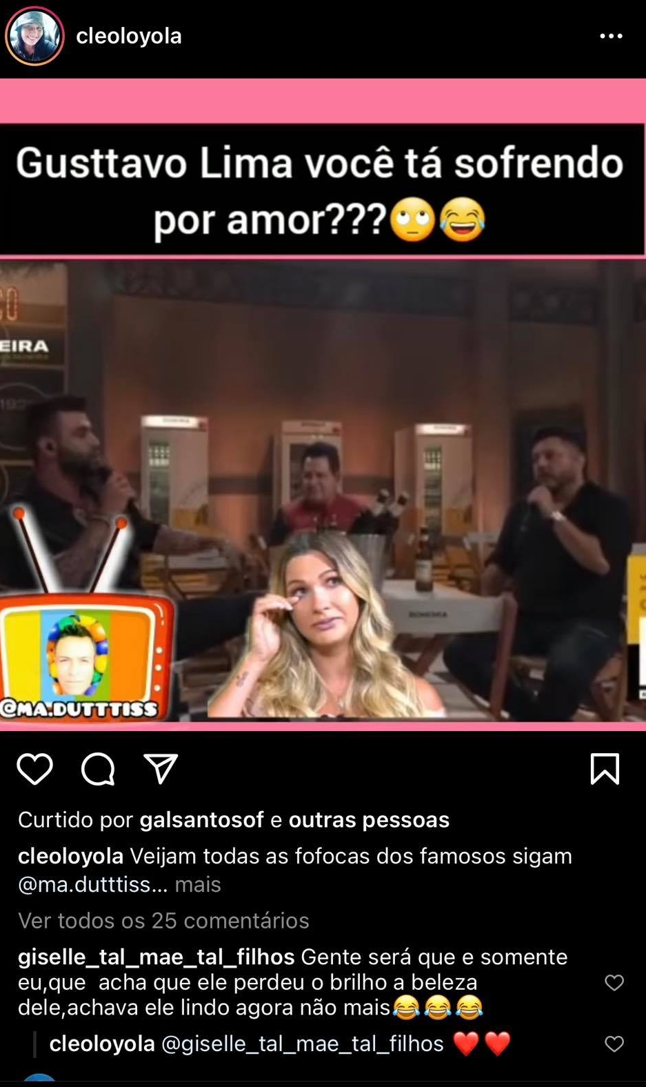 Cleo fala sobre live (Reprodução)