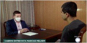 Roberto Cabrini entrevistou Marcius Melhem na Record - Foto: Reprodução