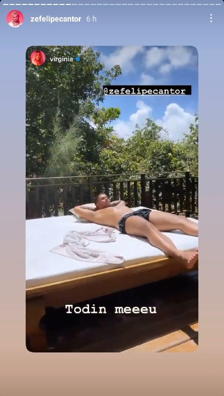 Zé Felipe tomando banho de Sol (Foto: Reprodução/ Instagram)