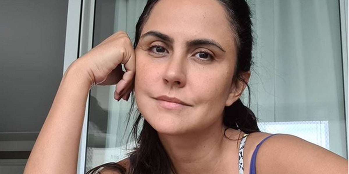 Carla Cecato desabou ao expor morte do filho (Foto: Reprodução)