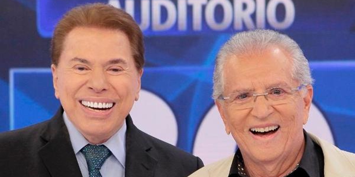 Avião: Carlos Alberto e Silvio Santos são apresentadores do SBT (Foto: Reprodução)