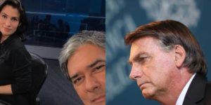 Bonner e Vasconcellos, Presidente Jair Bolsonaro (Foto: Reprodução)