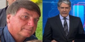 William Bonner e Bolsonaro não se bicam (Foto: Reprodução)