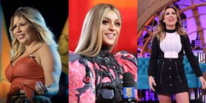 Marília Mendonça (Foto: Divulgação), Pabllo Vittar (Foto: Tristan Fewings/MTV 2019 / Colaborador/Getty Images)e Tatá Werneck (Foto: Reprodução: Gianne Carvalho/Divulgação Multishow) - Montagem: TVFoco