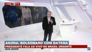 Datena ao vivo durante o Brasil Urgente (Foto: Divulgação)