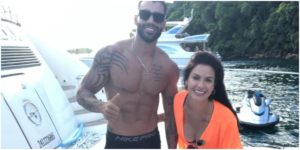 Gusttavo Lima e Andressa Suita foram flagrados juntos durante passeio de barco em Angra dos Reis, no Rio de Janeiro (Foto: Reprodução)