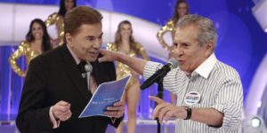 Silvio Santos e Carlos Alberto de Nóbrega (Foto: Reprodução/SBT)