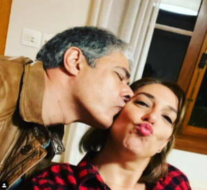 William Bonner passou as festas com a esposa e o pai dela (Foto reprodução Instagram)