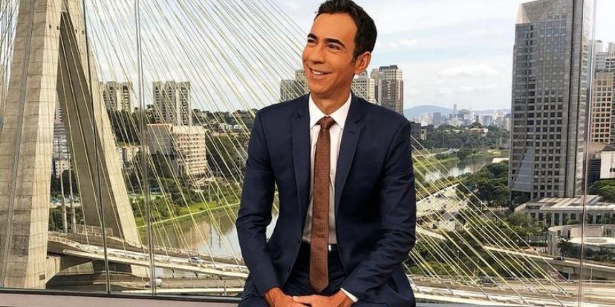 César Tralli apresentava o SP1 na Globo (Foto Reprodução/Internet)