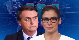 Renata Vasconcellos e Bolsonaro (Foto: Fotomontagem: Blog Sala de TV)