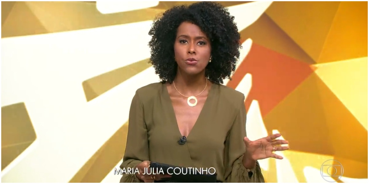 Maju Coutinho no comando do Fantástico - Foto: Reprodução