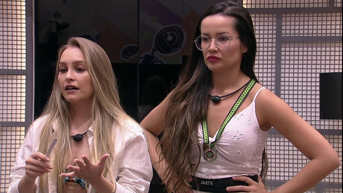 Carla Diaz e Juliette no BBB21 (Foto: Reprodução/Globo)