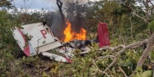 Avião caiu e deixou dois mortos no Mato Grosso (Foto: Reprodução)