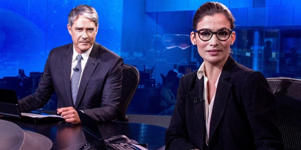 William Bonner e Renata Vasconcellos no Jornal Nacional (Foto: Reprodução / Globo)