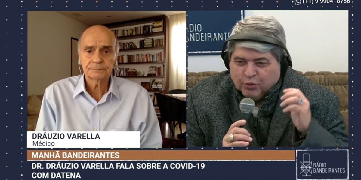 Drauzio Varella e Datena em entrevista (Foto: Reprodução)