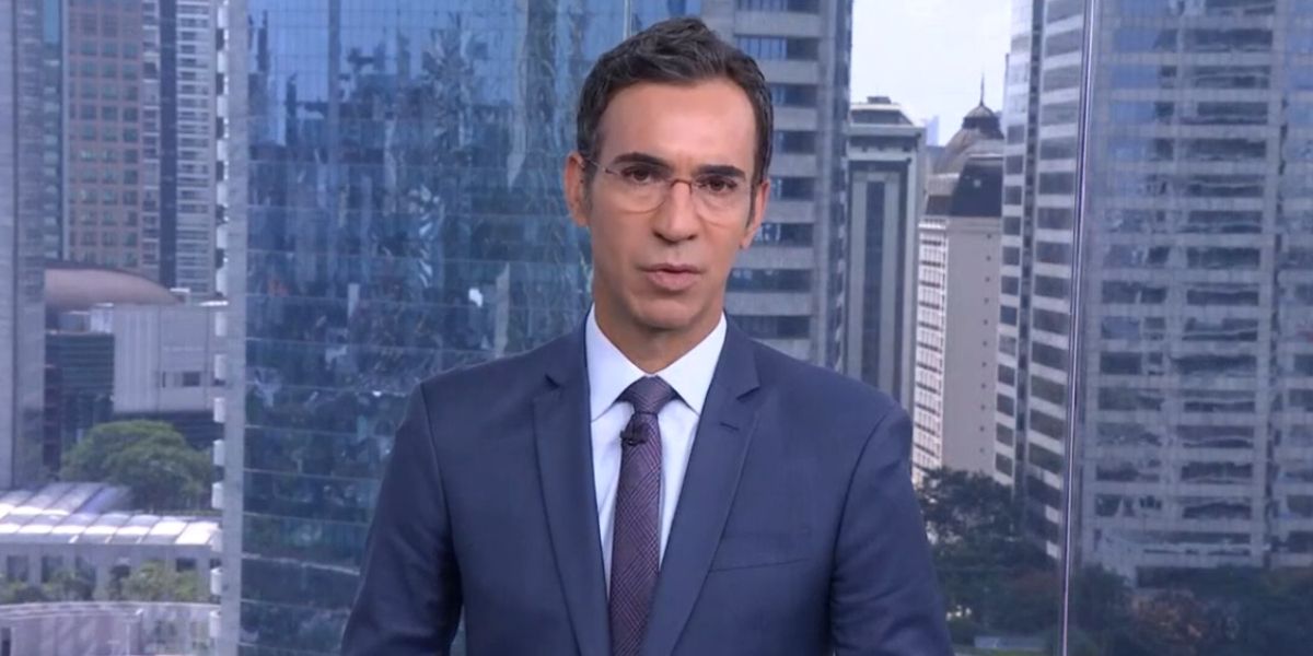 O jornalista da Rede Globo, Cesar Tralli (Foto: Reprodução/Globo)