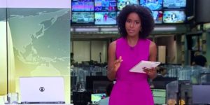 Maju Coutinho abrindo o Jornal Hoje (Foto: Reprodução / Globo)