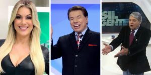 Renata Fan, Silvio Santos e Datena (Foto: Reprodução)