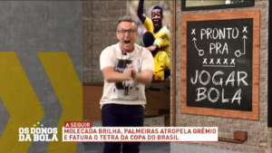 Neto perdeu as estribeiras durante os Donos da Bola (Foto: Reprodução)