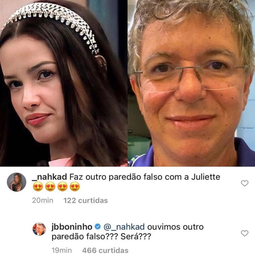 Boninho responde sobre a possibilidade de outro paredão falso no BBB21 (Foto: Reprodução/Instagram)