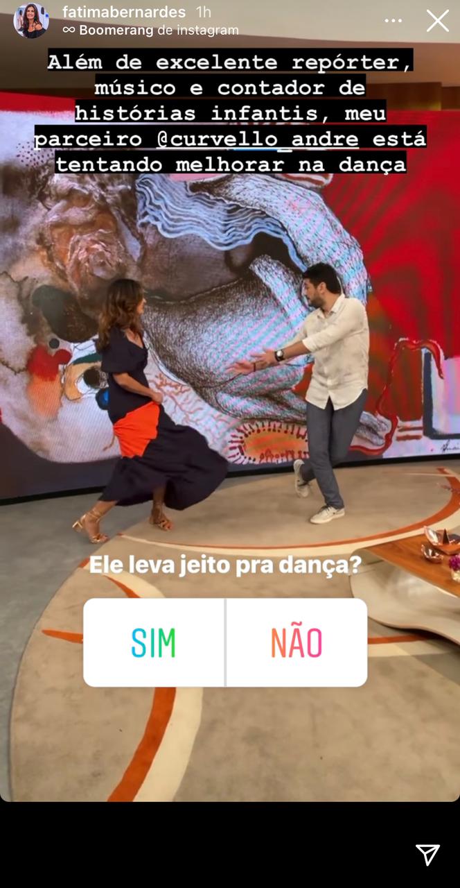 Fátima Bernardes via Instagram stories (Foto: Reprodução)