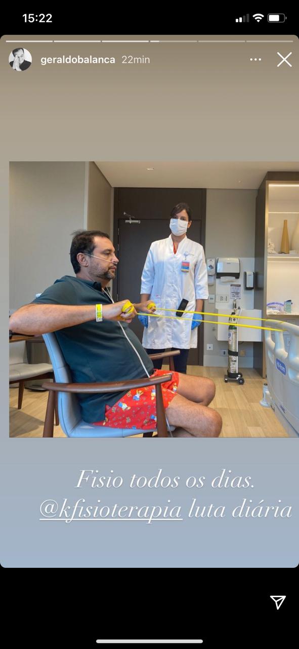 Geraldo Luís compartilha detalhes sobre seu tratamento contra a Covid-19 (Reprodução: Instagram) 