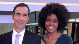 César Tralli e Maju Coutinho na Globo (Foto: Reprodução)