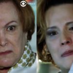 Iná (Nicette Bruno) briga e bate na filha Eva (Ana Beatriz Nogueira) em A Vida da Gente (Foto: Montagem/TV Foco/Reprodução/Globo)