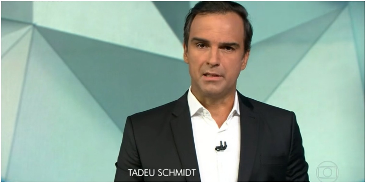 Tadeu Schmidt comanda o Fantástico na Globo - Foto: Reprodução