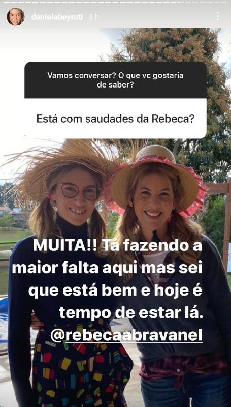 Daniela Beyruti falou da saudade de Rebeca Abravanel (Foto: Reprodução/ Instagram)