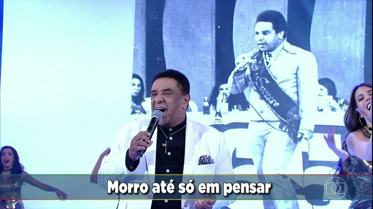 Agnaldo Timóteo durante uma participação no programa do Faustão (Reprodução: Globo)