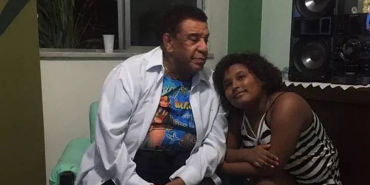 Agnaldo Timóteo em foto ao lado da filha adotiva (Foto: Reprodução)