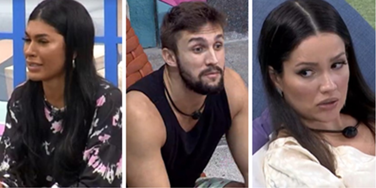 Paredão: Pocah, Arthur e Juliette no BBB21 (Imagem: Montagem/TV Foco)