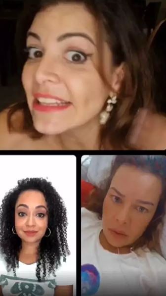 Fernanda Souza e amigas (Reprodução) 