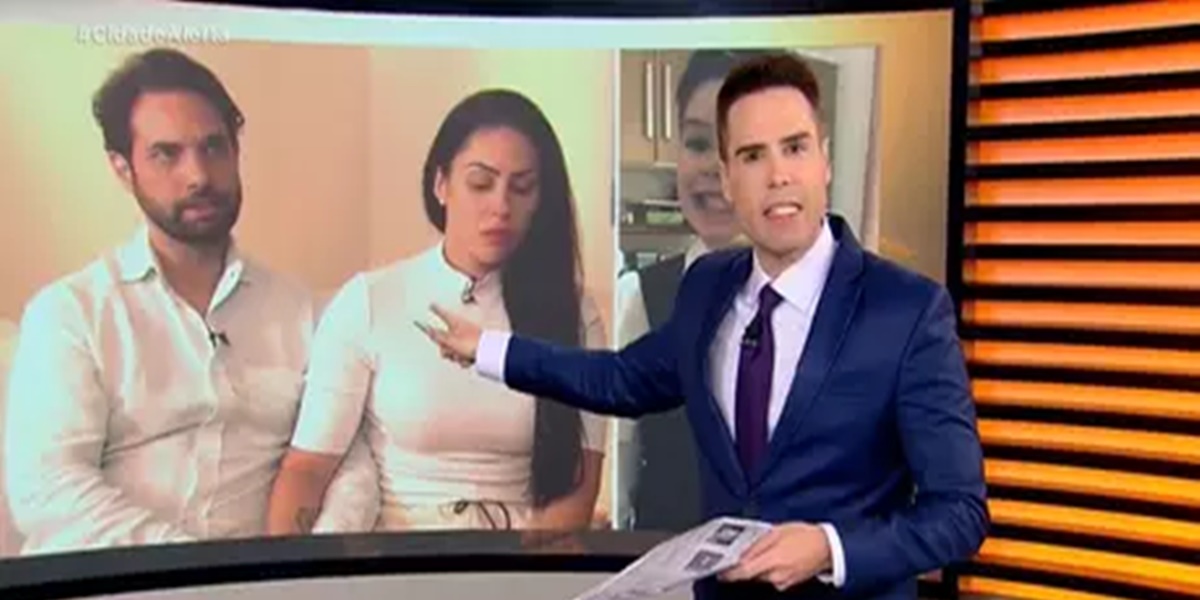 Luiz Bacci rasgou o verbo ao vivo na Record, bastante revoltado com descoberta sobre Caso Henry (Foto: Reprodução) 