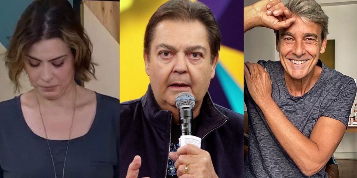 Michele Loreto, Faustão e Alexandre Borges (Reprodução) 