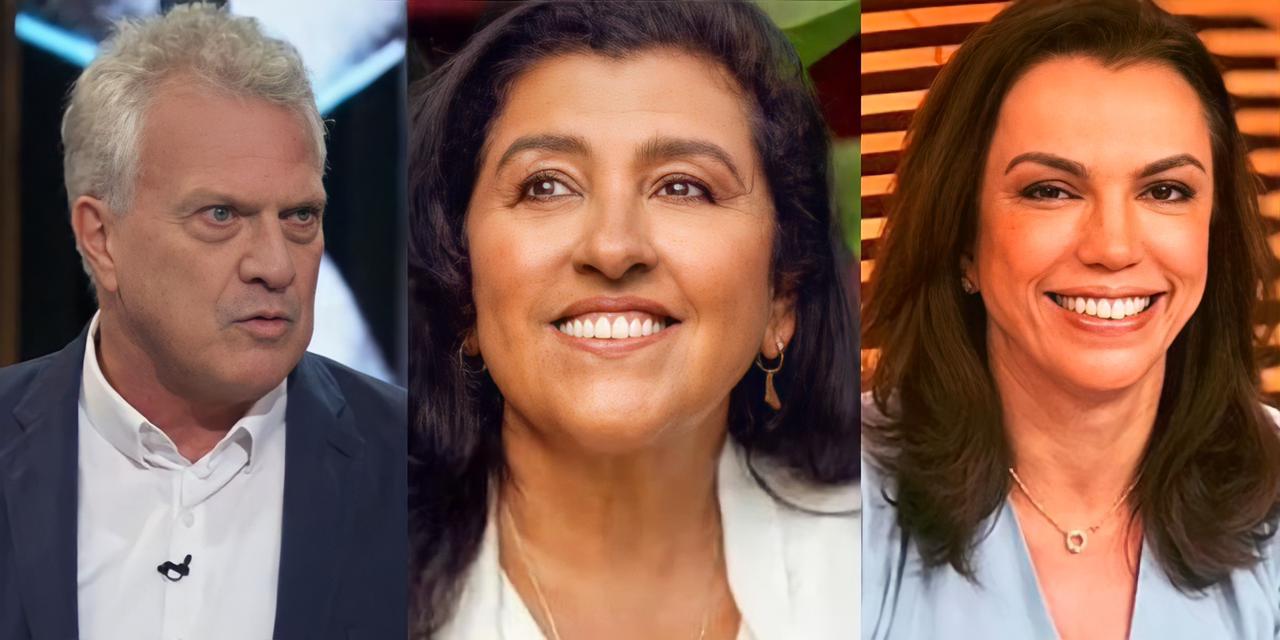 Pedro Bial, Regina Casé e Ana Paula Araújo (Reprodução)