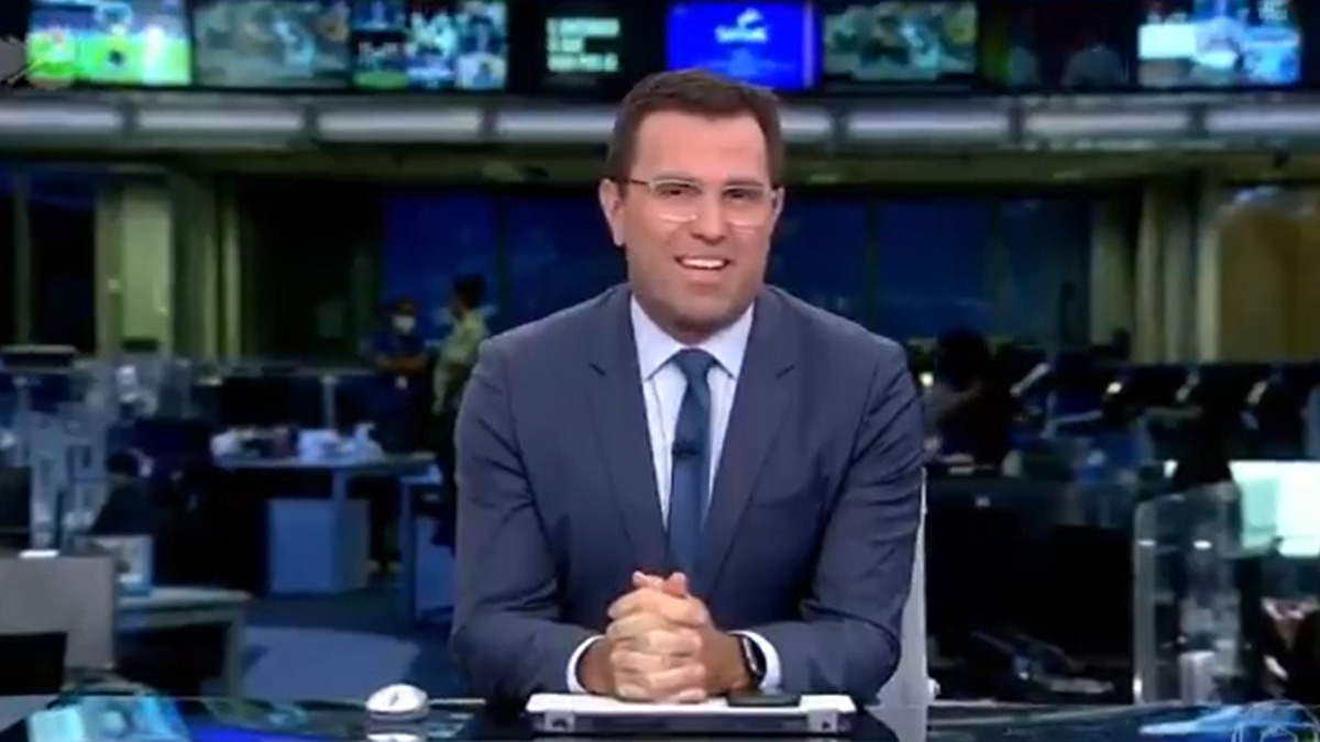 Rodrigo Bocardi comandou o Jornal da Globo na sexta-feira (Foto: Reprodução)