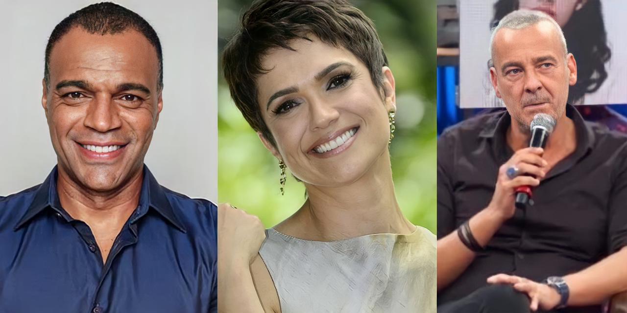 Denilson, Sandra Annenberg e Alexandre Borges (Reprodução) 