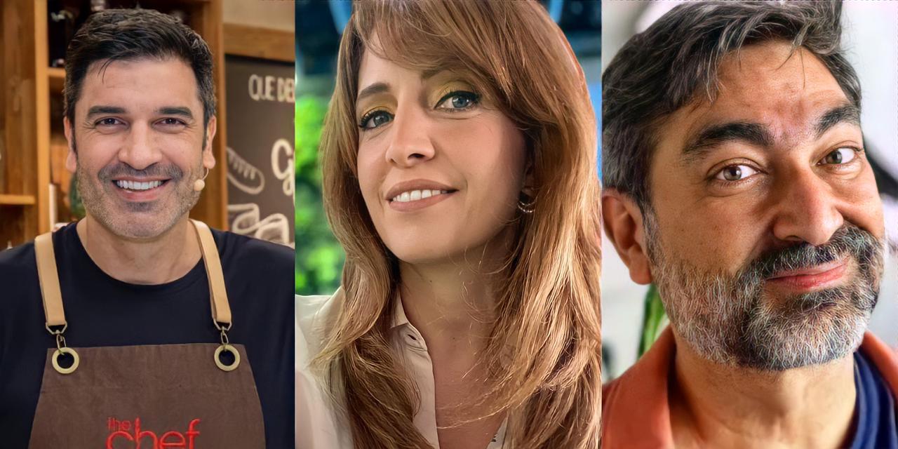 Edu Guedes, Poliana Abritta e Zeca Camargo (Reprodução) 