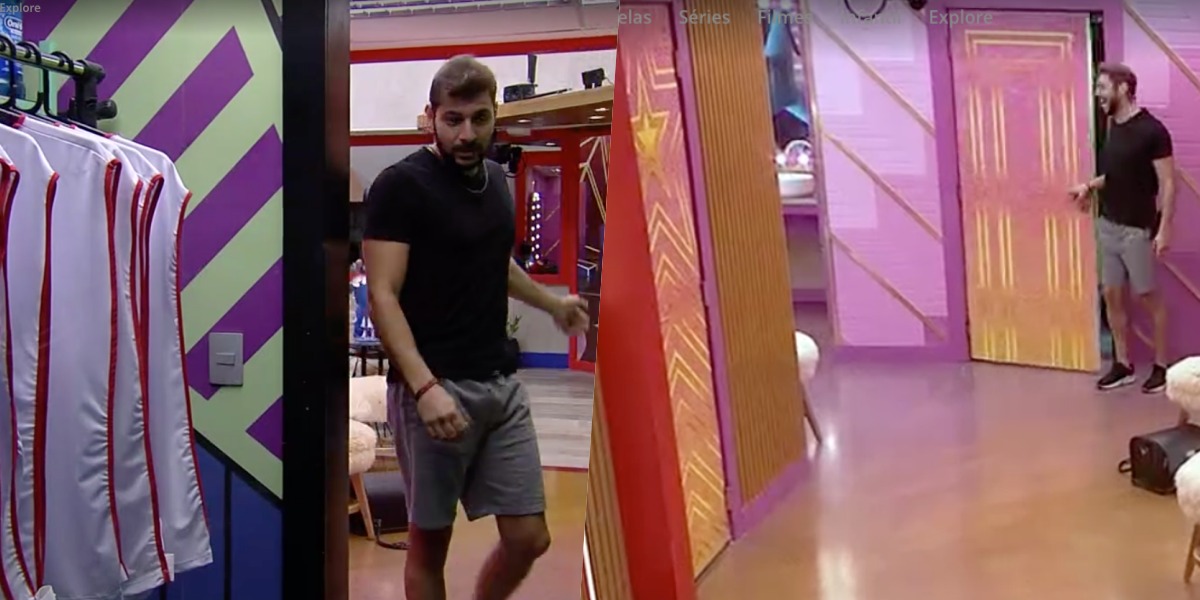 Tiago Leifert mandou Caio buscar Thaís no BBB21 (Foto: Reprodução) 