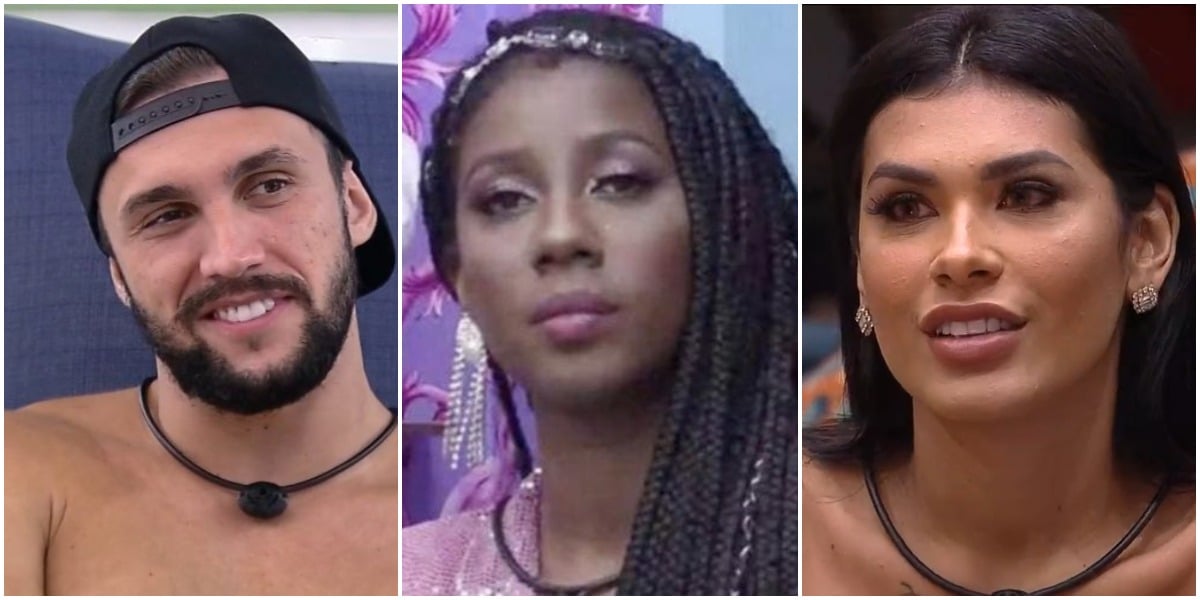 Arthur, Camilla e Pocah estão no paredão do BBB21 - Foto: Montagem