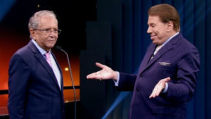 Carlos Alberto e Silvio Santos (Foto reprodução: SBT - Troféu Imprensa)