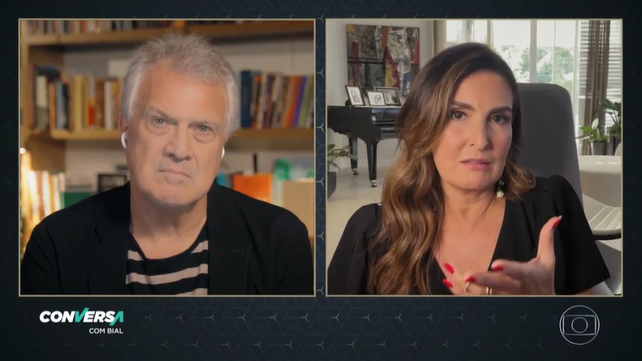 A apresentadora conversou com Pedro Bial (Foto: Reprodução)