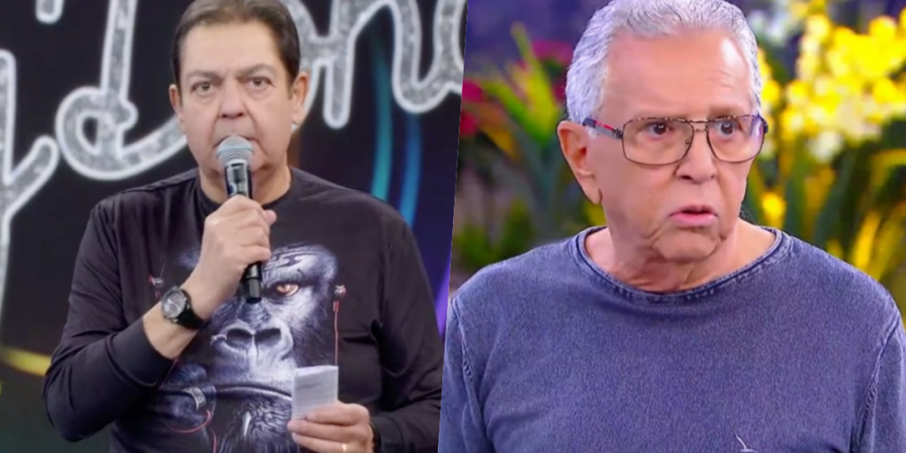 Faustão recebeu nome que era de Carlos Alberto no palco (Foto reprodução) 